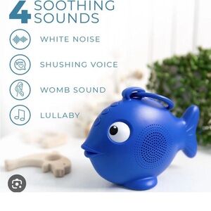 Yogasleep Baby Sea Soother Sound Machine Blue Fish 4  Sounds Lullaby White Noise